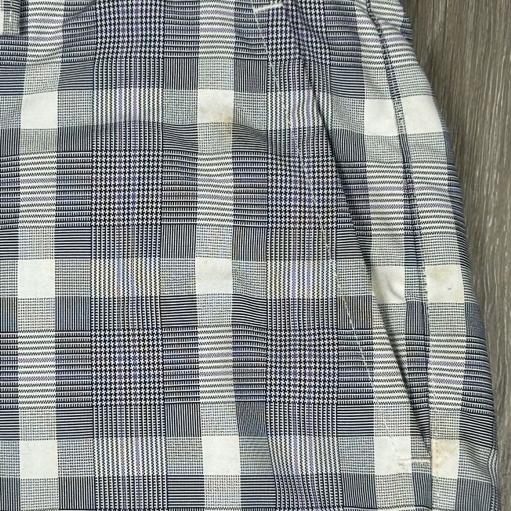 Black‎ Brown 1826 Plaid Golf Shorts Mens 34 Flat Front Cotton *Needs Washed* - Picture 9 of 9